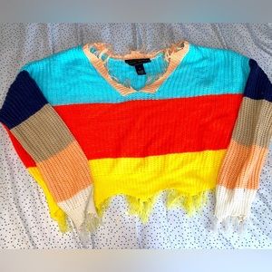 Women’s Distressed Acrylic Sweater